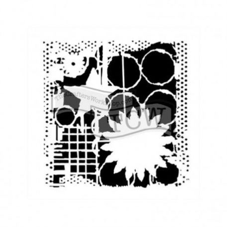 Stencil 6", TCW Stencil / Star and flower -  (1 db)