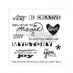 Stencil 6", TCW Stencil / Julie's words -  (1 db)