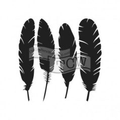 Stencil 6", TCW Stencil / Four feathers -  (1 db)