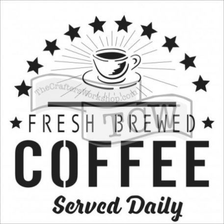 Stencil 6", TCW Stencil / Fresh coffee -  (1 db)
