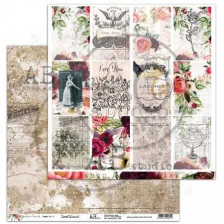 Scrapbook papír 12x12, AB Studio scrapbooking paper / Never-never land - 4 (1 lap)