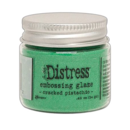 Ranger Distress embossing glaze - Cracked pistachio - Fényes átlátszó domborítópor - Tim Holtz (1 db)