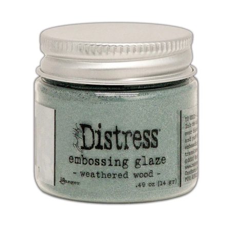 Ranger Distress embossing glaze - Weathered wood - Fényes átlátszó domborítópor - Tim Holtz (1 db)