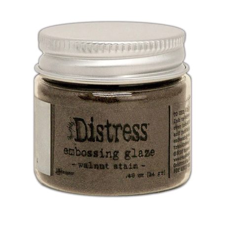 Ranger Distress embossing glaze - Walnut stain - Fényes átlátszó domborítópor - Tim Holtz (1 db)