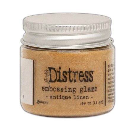 Ranger Distress embossing glaze - Antique linen - Fényes átlátszó domborítópor - Tim Holtz (1 db)