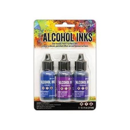 Alcohol Ink készlet , Tim Holtz® Alcohol Ink / Indigo/Violet Spectrum -  (1 csomag)