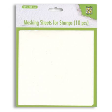 Maszkoló papír öntapadós (visszaszedhető) 15*15 cm, Masking sheets for stamps  -  (10 ív)