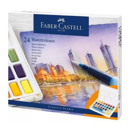 Akvarellfesték készlet , Faber Castell Watercolour / 24 db -  (1 csomag)