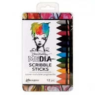  Akvarell kréta 56 ml, Dina Wakley Media / Scribble sticks 2 -  (12 db)