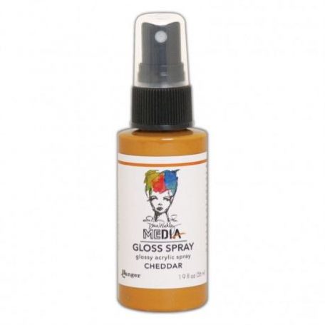 Gloss spray 56 ml, Dina Wakley Media / Cheddar -  (1 db)