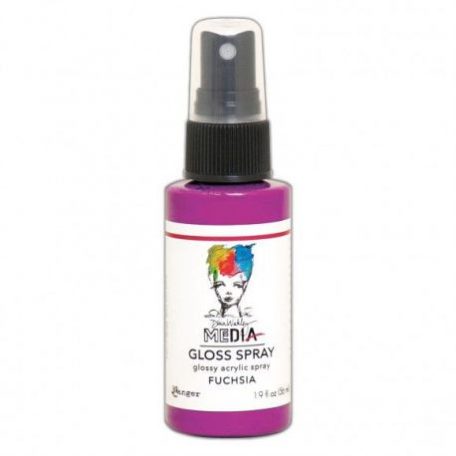 Gloss spray 56 ml, Dina Wakley Media / Fuchsia (1 db)