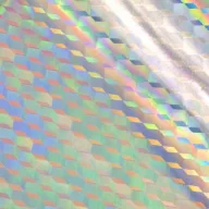   Hőre aktiváló fólia 12.5 cm * 5 m, GoPress and Foil  / Silver Iridescent Cube Pattern (1 db)