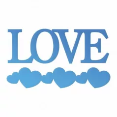   Vágósablon , Mini Die / Love Sentiment & Heart - Border (1 csomag)