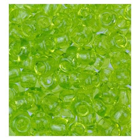 Kásagyöngy 20 gr / 2 mm, Seed Beads Transparent / light green - világos zöld (1 csomag)