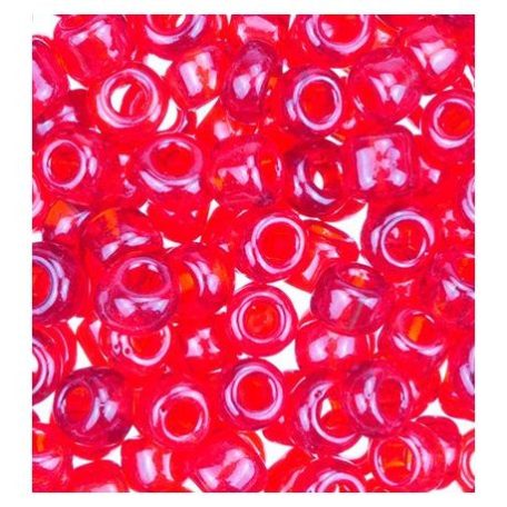 Kásagyöngy 20 gr / 2 mm, Seed Beads Transparent / dark red - sötét vörös (1 csomag)