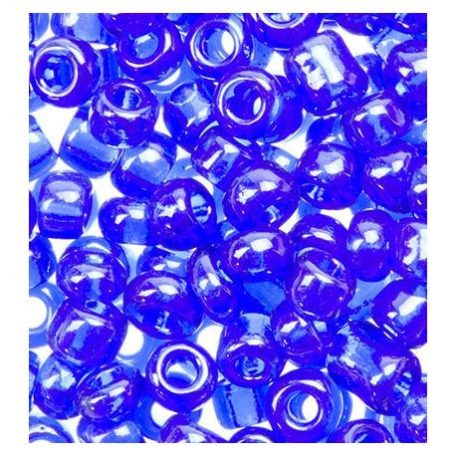 Kásagyöngy 20 gr / 2 mm, Seed Beads Transparent / Blue - Kék (1 csomag)