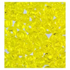   Kásagyöngy 20 gr / 2 mm, Seed Beads Transparent / yellow - sárga (1 csomag)