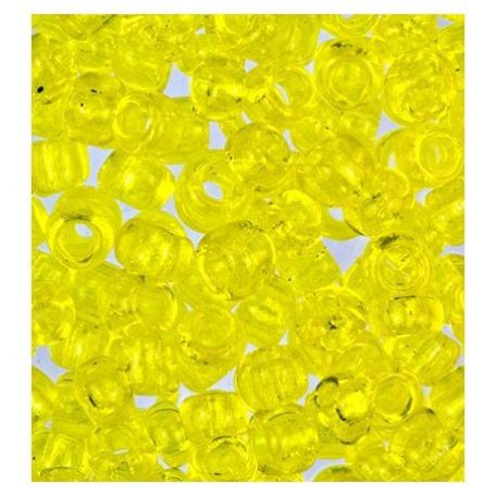 Kásagyöngy 20 gr / 2 mm, Seed Beads Transparent / yellow - sárga (1 csomag)