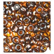   Kásagyöngy 20 gr / 2 mm, Seed Beads Transparent / brown - barna (1 csomag)