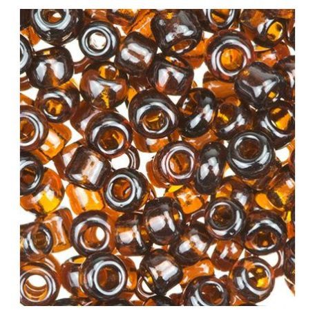 Kásagyöngy 20 gr / 2 mm, Seed Beads Transparent / brown - barna (1 csomag)