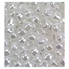   Kásagyöngy 20 gr / 2 mm, Seed Beads Pearly shine / Warm White - Gyöngyház fehér (1 csomag)