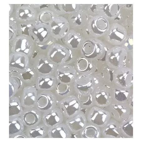 Kásagyöngy 20 gr / 2 mm, Seed Beads Pearly shine / Warm White - Gyöngyház fehér (1 csomag)