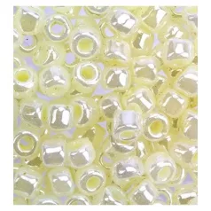   Kásagyöngy 20 gr / 2 mm, Seed Beads Pastel Pearlescent / pale yellow - halványsárga (1 csomag)