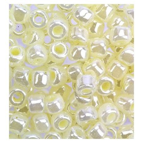 Kásagyöngy 20 gr / 2 mm, Seed Beads Pastel Pearlescent / pale yellow - halványsárga (1 csomag)
