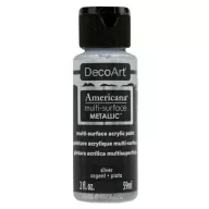   Akrilfesték - metál 59ml - Silver - DecoArt Americana® Multi-Surface Satin Metallic (1 db)