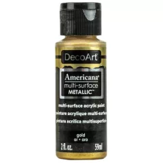   Akrilfesték - metál 59ml - Gold - DecoArt Americana® Multi-Surface Satin Metallic (1 db)
