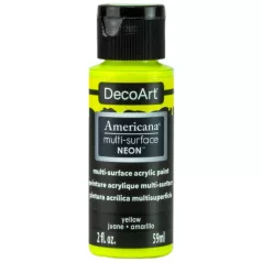   Neon színű Akrilfesték 59ml, Yellow / DecoArt Americana® Multi-Surface Neon (1 db)