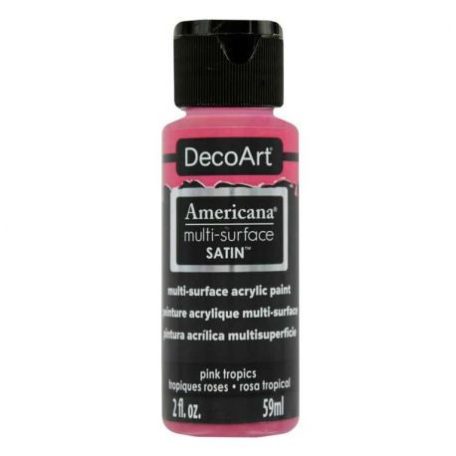 Akrilfesték - selyemfényű 59ml - Pink Tropics - DecoArt Americana® Multi-Surface Satin (1 db)