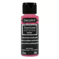   Akrilfesték - selyemfényű 59ml - Pink Tropics - DecoArt Americana® Multi-Surface Satin (1 db)