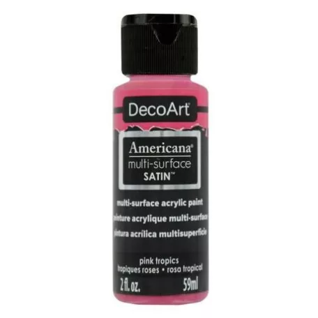 Akrilfesték - selyemfényű 59ml - Pink Tropics - DecoArt Americana® Multi-Surface Satin (1 db)