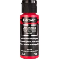   Akrilfesték - selyemfényű 59ml - Red Hot - DecoArt Americana® Multi-Surface Satin (1 db)