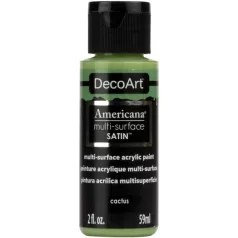   Akrilfesték - selyemfényű 59ml - Cactus - DecoArt Americana® Multi-Surface Satin (1 db)