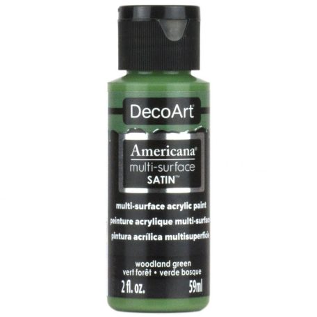 Akrilfesték - selyemfényű 59ml - Woodland Green - DecoArt Americana® Multi-Surface Satin (1 db)