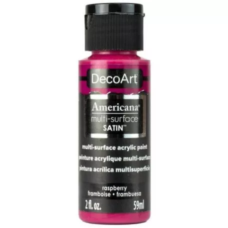 Akrilfesték - selyemfényű 59ml - Raspberry - DecoArt Americana® Multi-Surface Satin - (1 db)