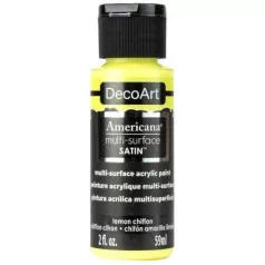   Akrilfesték - selyemfényű 59ml - Lemon Chiffon - DecoArt Americana® Multi-Surface Satin (1 db)