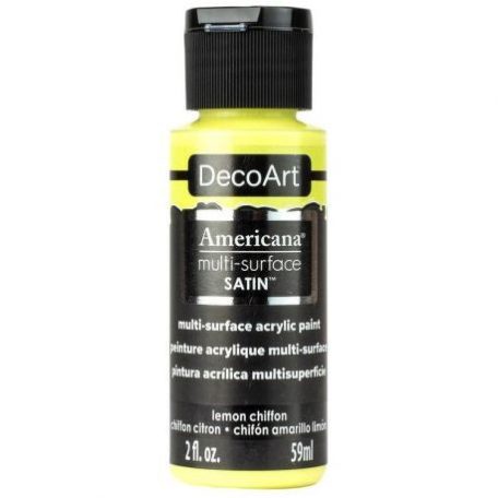 Akrilfesték - selyemfényű 59ml - Lemon Chiffon - DecoArt Americana® Multi-Surface Satin (1 db)