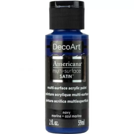 Akrilfesték - selyemfényű 59ml - Navy - DecoArt Americana® Multi-Surface Satin (1 db)