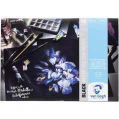   Akvarelltömb, fekete A4, 12 lap / Talens Van Gogh - 360 g (1 csomag)