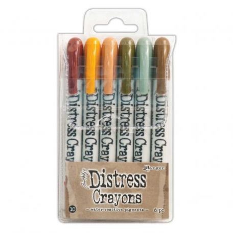Zsírkréta , Tim Holtz distress crayons / set no.10 -  (1 csomag)