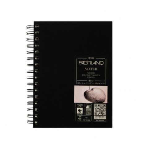 Rajz- és vázlattömb 110 g, Fabriano Sketch Book / A6 -  (80 lap)