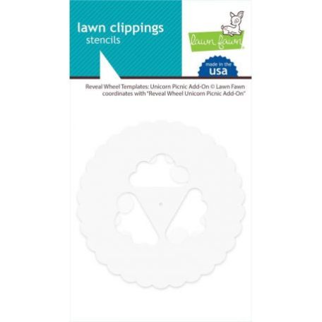Sablon LF2322, Lawn Clippings Stencils / reveal wheel templates: unicorn picnic add-on -  (1 csomag)