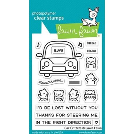 Lawn Fawn Szilikonbélyegző LF2338 - Car critters - Clear Stamps (1 csomag)