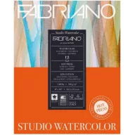   Akvarellpapír tömb 12 lap / 300 g, Fabriano Watercolour Studio / 20,3*25,4 cmm - Hot Press (12 lap)