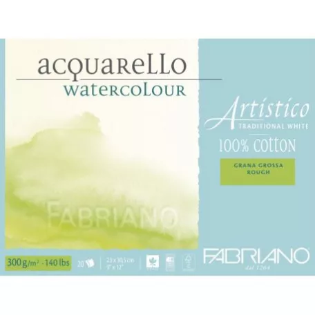 Akvarellpapír tömb 20 lap / 300 g, Fabriano Artistico / 23*30,5 cm - 100% pamut (20 lap)