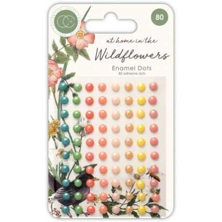 Öntapadós félgyöngy , Craft Consortium At Home in the Wildflowers / Adhesive Enamel Dots  -  (1 csomag)