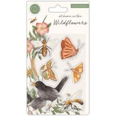   Szilikonbélyegző , Craft Consortium At Home in the Wildflowers / Bees & Butterflies - Clear Stamps (1 db)